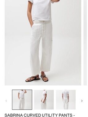 Pistola, NWTs Sabrina Curved Utility pants sizes 30, perfect now pants. White